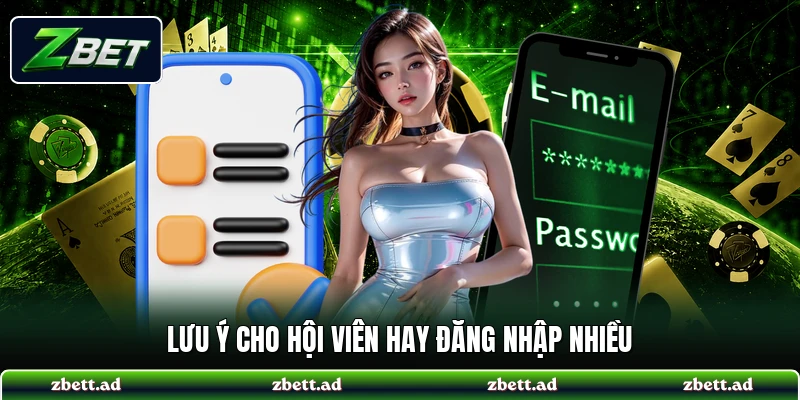 Lưu ý cho hội viên hay đăng nhập nhiều
