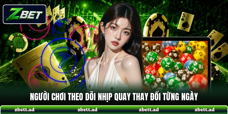 Người chơi theo dõi nhịp quay thay đổi từng ngày