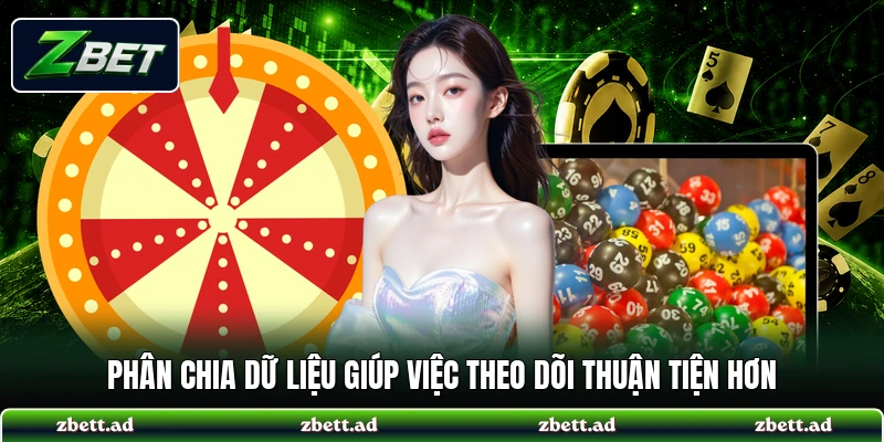 Phân chia dữ liệu giúp việc theo dõi thuận tiện hơn