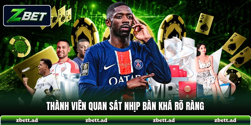 Thành viên quan sát nhịp bàn khá rõ ràng